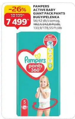 Auchan Pampers Active Baby Giant Pack Pants Bugyipelenka ajánlat
