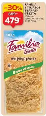 Auchan FAMILIA 8 TOJÁSOS SZÁRAZTÉSZTA ajánlat