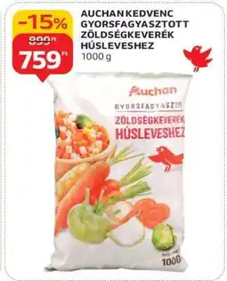 Auchan AUCHAN KEDVENC GYORSFAGYASZTOTT ZÖLDSÉGKEVERÉK HÚSLEVESEHEZ ajánlat
