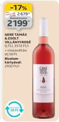 Auchan GERE TAMÁS & ZSOLT VILLÁNYI ROSÉ ajánlat