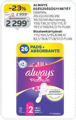 Auchan ALWAYS EGÉSZSÉGÜGYI BETÉT ajánlat