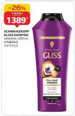 Auchan SCHWARZKOPF GLISS SAMPON ajánlat