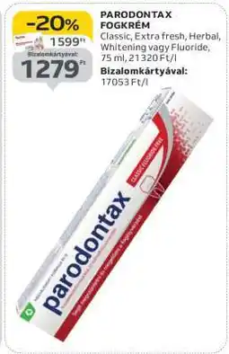 Auchan PARODONTAX Fogkrém ajánlat