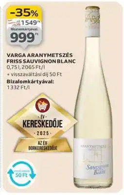 Auchan VARGA ARANYMETSZÉS FRISS SAUVIGNON BLANC ajánlat