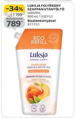 Auchan Luksja Folyékony Szappan Utántöltő ajánlat
