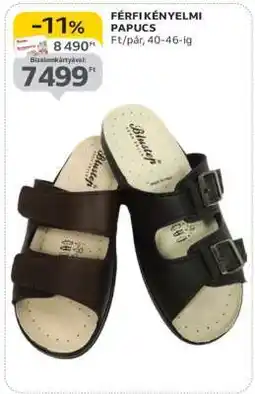 Auchan FÉRFI KÉNYELMI PAPUCS ajánlat