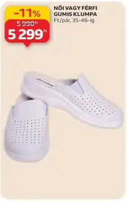 Auchan NŐI VAGY FÉRFI GUMIS KLUMPA ajánlat