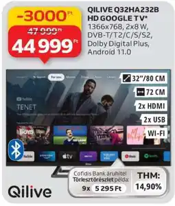 Auchan QILIVE Q32HA232B HD GOOGLE TV ajánlat