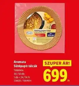 Lidl Aromata Sütőpapír tálcák ajánlat