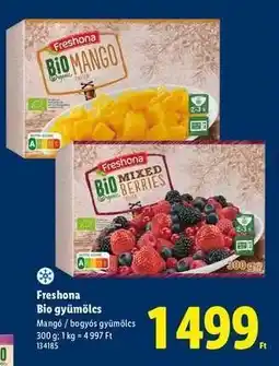 Lidl Freshona Bio gyümölcs ajánlat
