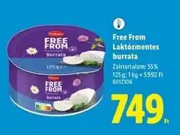 Lidl Free From Laktózmentes burrata ajánlat