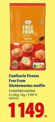 Lidl CONFISERIE FIRENZE FREE FROM Gluténmentes muffin ajánlat