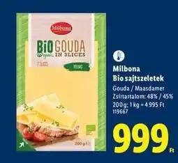 Lidl MILBONA Bio sajtszeletek ajánlat