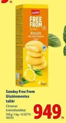 Lidl Sondey Free From Gluténmentes tallér ajánlat
