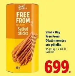 Lidl SNACK DAY FREE FROM Gluténmentes sós pálcika ajánlat