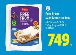 Lidl Free From Laktózmentes feta ajánlat