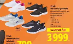 Lidl CRIVIT Női / férfi sportcipő ajánlat