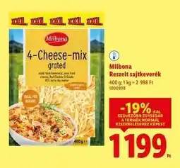 Lidl MILBONA Reszelt sajtkeverék ajánlat