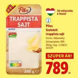 Lidl PILOS Szeletelt trappista sajt ajánlat