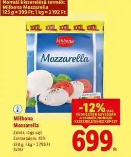 Lidl Mibona Mozzarella ajánlat