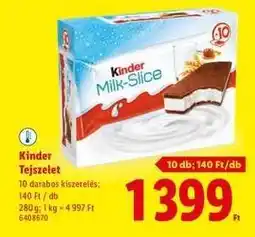 Lidl KINDER Tejszelet ajánlat
