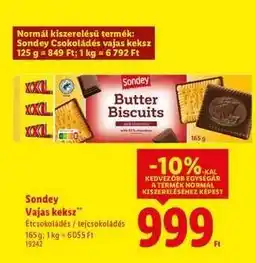 Lidl Sondey Vajas keksz ajánlat
