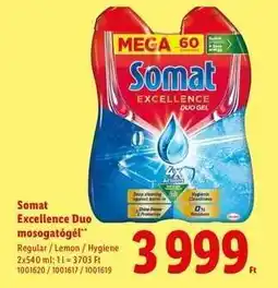 Lidl Somat Excellence Duo mosogatógél ajánlat
