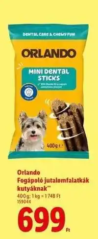 Lidl Orlando Fogápoló jutalomfalatkák kutyáknak ajánlat