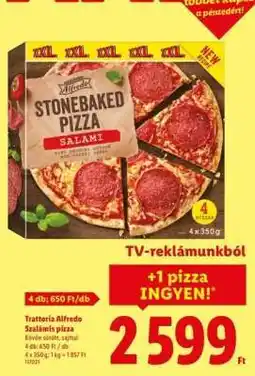 Lidl TRATTORIA ALFREDO Szalámis pizza ajánlat