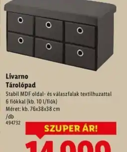 Lidl Livarno ławka do przechowywania ajánlat