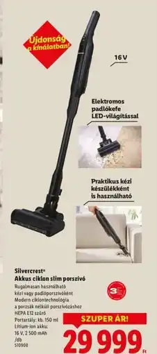 Lidl Silvercrest Akkus odkurzacz ajánlat
