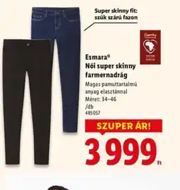Lidl Esmara Jeansy skinny ajánlat
