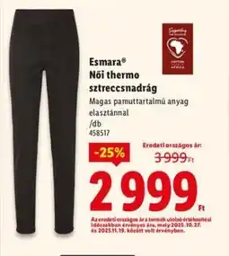 Lidl Esmara Női thermo sztreccsnadrág ajánlat