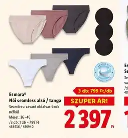 Lidl Esmara Női seamless alsó / tanga ajánlat