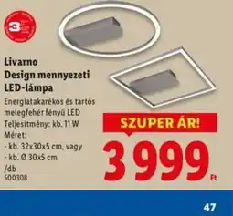 Lidl Livarno Lampa sufitowa LED ajánlat