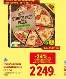 Lidl Trattoria Alfredo Mozzarella pizza ajánlat