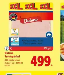 Lidl Dulano Sertéspárizsi ajánlat