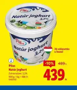 Lidl Pilos Natúr joghurt ajánlat