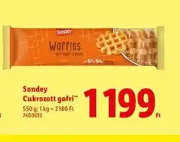 Lidl Sondey Cukrozott gofri ajánlat