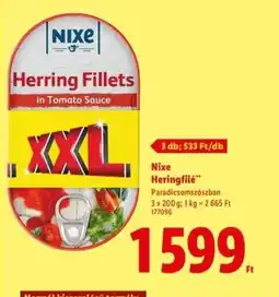 Lidl Nixe Herring Fillets ajánlat