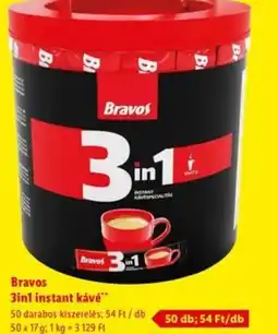 Lidl Bravos 3in1 instant kawa ajánlat