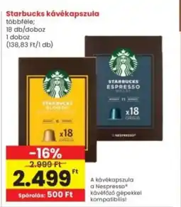 Interspar Starbucks kávékapszula ajánlat