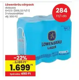 Interspar Löwenbräu sörpack ajánlat