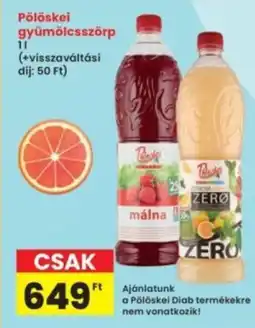 Interspar Pölöskei gyümölcsszörp ajánlat