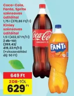 Interspar Coca-Cola, Fanta, Sprite szénsavas Üdítőital ajánlat