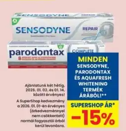 Interspar Minden sensodyne, parodontax és aquafresh ajánlat