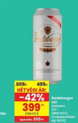 Interspar Radeberge sör ajánlat