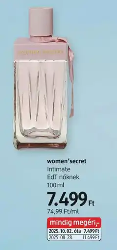 DM women'secret Intimate ajánlat