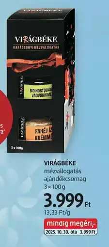 DM VIRÁGBÉKE mézválogatás ajándékcsomag ajánlat