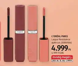 DM L'oréal paris laque resistance ajakrúzs ajánlat